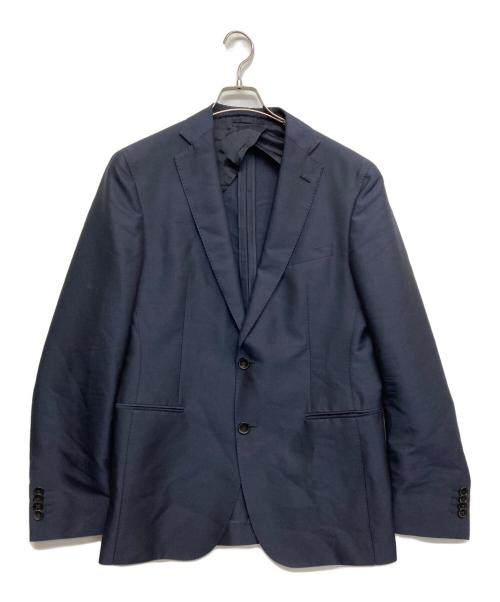 BOSS HUGO BOSS（ボス ヒューゴボス）BOSS HUGO BOSS (ボス ヒューゴボス) シルクウールセットアップスーツ ネイビー サイズ:48の古着・服飾アイテム