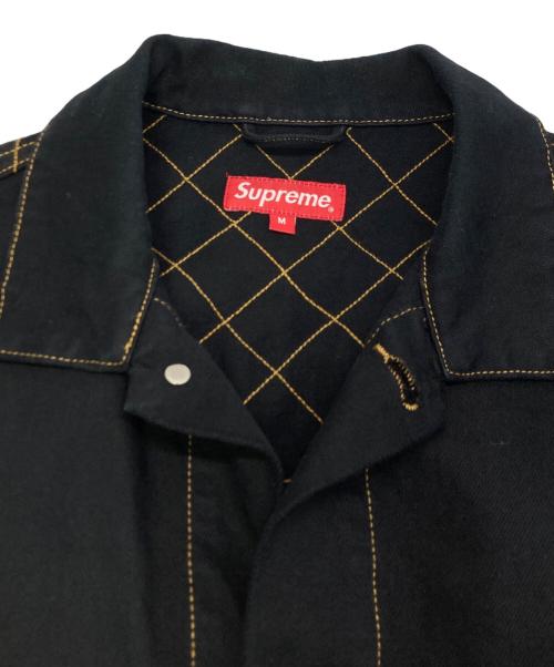 SUPREME（シュプリーム）Supreme (シュプリーム) Diamond Stitch Denim Chore Coat ブラック サイズ:SIZE Mの古着・服飾アイテム