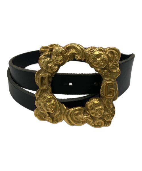 DOLCE & GABBANA（ドルチェ＆ガッバーナ）DOLCE & GABBANA (ドルチェ＆ガッバーナ) エンジェルバロックバックル レザーベルト ブラック サイズ:実寸サイズをご参照下さい。の古着・服飾アイテム