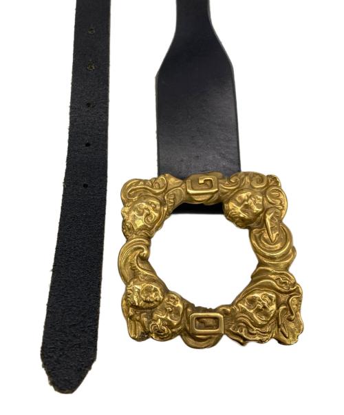 DOLCE & GABBANA（ドルチェ＆ガッバーナ）DOLCE & GABBANA (ドルチェ＆ガッバーナ) エンジェルバロックバックル レザーベルト ブラック サイズ:実寸サイズをご参照下さい。の古着・服飾アイテム