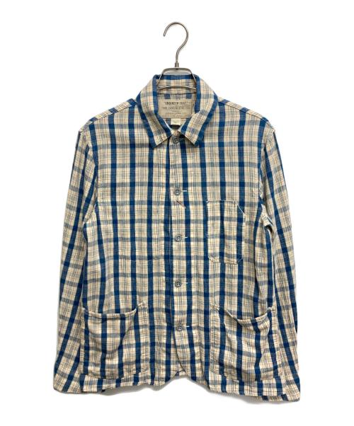 RRL（ダブルアールエル）RRL (ダブルアールエル) ENGINEER COAT ブルー×ホワイト サイズ:SIZE Sの古着・服飾アイテム