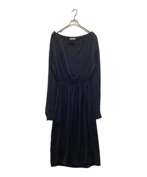 CELINE（セリーヌ）CELINE (セリーヌ) リボンウエストゴムワンピース ネイビー サイズ:SIZE 38の古着・服飾アイテム