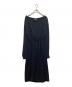 CELINE（セリーヌ）の古着「リボンウエストゴムワンピース」｜ネイビー