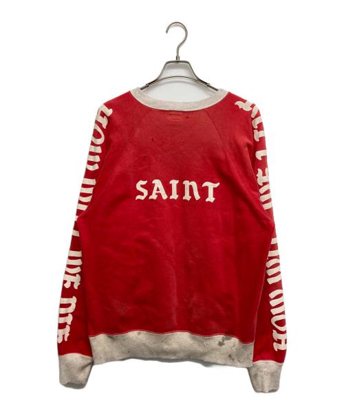 SAINT MICHAEL（セントマイケル）SAINT MICHAEL (セントマイケル) RGLN SWT SH レッド サイズ:SIZE Lの古着・服飾アイテム