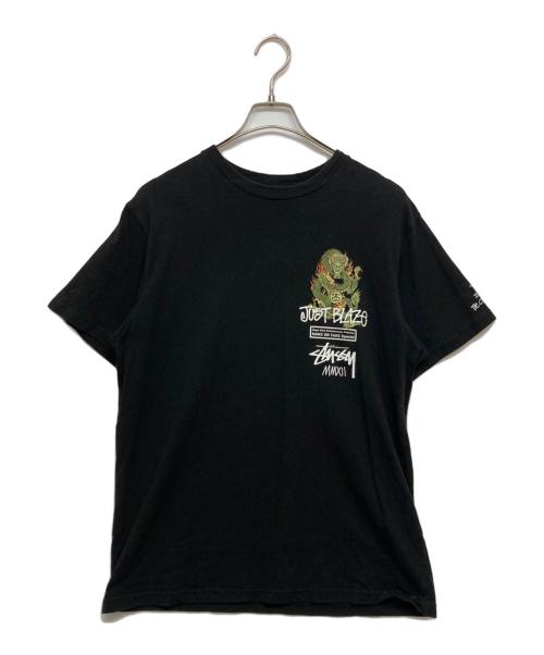 stussy（ステューシー）stussy (ステューシー) MAGIC STICK (マジックスティック) ドラゴン プリントTシャツ ブラック サイズ:SIZE Lの古着・服飾アイテム