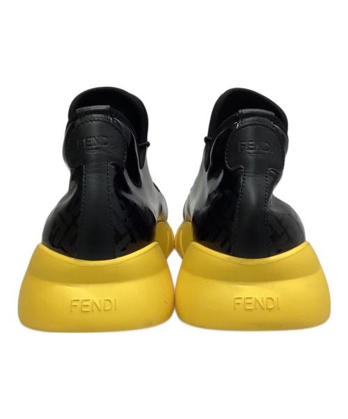 FENDI（フェンディ）FENDI (フェンディ) シェードエフェクトFFプリントスニーカー イエロー×ブラック サイズ:SIZE 8の古着・服飾アイテム