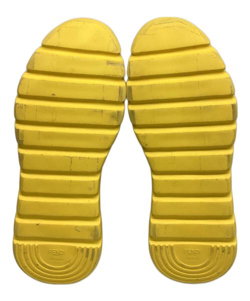 FENDI（フェンディ）FENDI (フェンディ) シェードエフェクトFFプリントスニーカー イエロー×ブラック サイズ:SIZE 8の古着・服飾アイテム