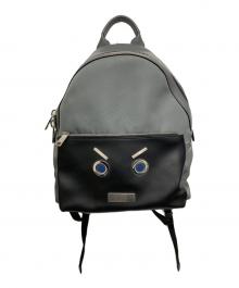 FENDI（フェンディ）の古着「セレリアモンスターレザーリュック」｜ブラック×グレー