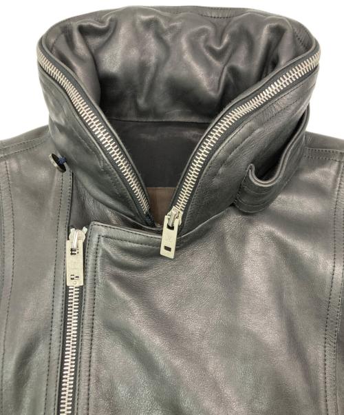 LOUIS VUITTON（ルイ ヴィトン）LOUIS VUITTON (ルイ ヴィトン) カーフスキンレザージャケット ブラック サイズ:SIZE 50の古着・服飾アイテム