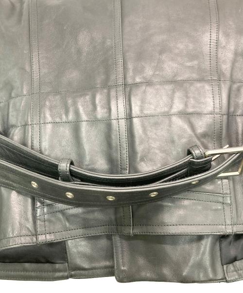 LOUIS VUITTON（ルイ ヴィトン）LOUIS VUITTON (ルイ ヴィトン) カーフスキンレザージャケット ブラック サイズ:SIZE 50の古着・服飾アイテム