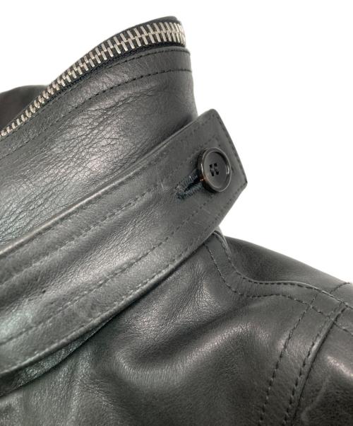 LOUIS VUITTON（ルイ ヴィトン）LOUIS VUITTON (ルイ ヴィトン) カーフスキンレザージャケット ブラック サイズ:SIZE 50の古着・服飾アイテム