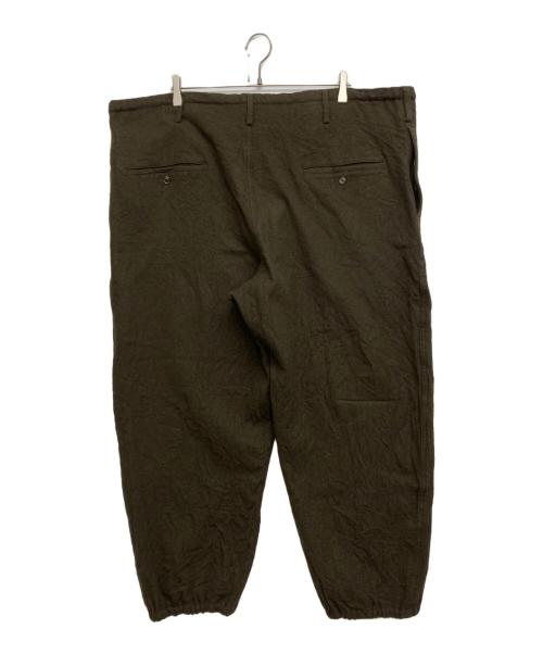 Yohji Yamamoto pour homme（ヨウジヤマモト プールオム）Yohji Yamamoto pour homme (ヨウジヤマモト プールオム) ウール 縮絨 ワイドパンツ ブラウン サイズ:SIZE 1の古着・服飾アイテム