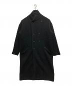 Yohji Yamamoto pour hommeヨウジヤマモト プールオム）の古着「3G WOOL FELT FULLED SHAWL COLLAR COAT」｜ブラック