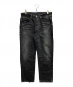 eYe JUNYA WATANABE CDG×New Manualアイコムデギャルソンジュンヤワタナベマン×ニュー・マニュアル）の古着「Wネームデニムパンツ」｜ブラック