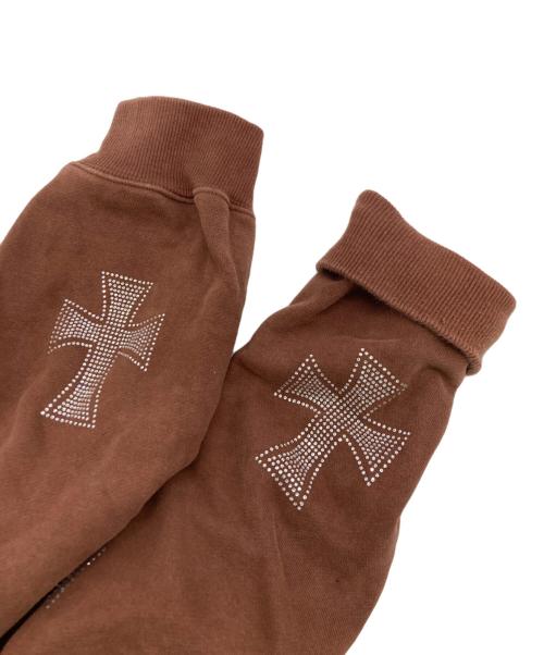 unknown（アンノーン）unknown (アンノウン) クロスラインストーンパーカー ブラウン サイズ:SIZE XLの古着・服飾アイテム