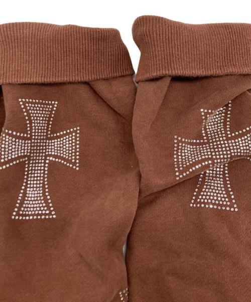 unknown（アンノーン）unknown (アンノウン) クロスラインストーンパーカー ブラウン サイズ:SIZE XLの古着・服飾アイテム