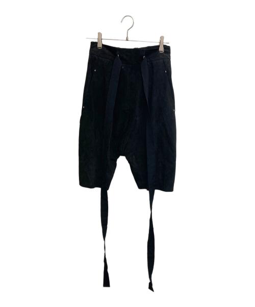 THIMISTER（ティミュスター）THIMISTER (ティミュスター) カンガルースエードサルエルパンツ ブラック サイズ:Sの古着・服飾アイテム