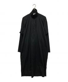 LEMAIRE（ルメール）の古着「コットン スタンドカラーシャツドレス」｜ブラック