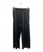 MM6 Maison Margielaエムエムシックスメゾンマルジェラ）の古着「コーティングイージーワイドパンツ」｜ブラック