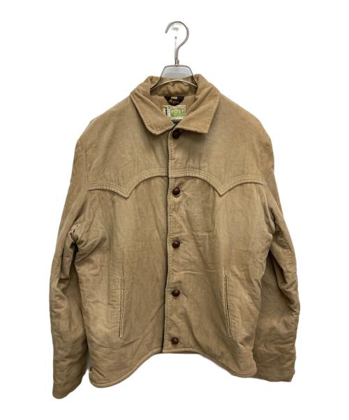 A BATHING APE（ア ベイシング エイプ）A BATHING APE (ア ベイシング エイプ) POST O'ALLS (ポストオーバーオールズ) コーデュロイpolarfleeceブルゾン ブラウン サイズ:SIZE Lの古着・服飾アイテム