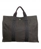 HERMESエルメス）の古着「エールライントートバッグ」｜ブラック×グレー
