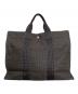HERMES (エルメス) エールライントートバッグ ブラック×グレー：13000円