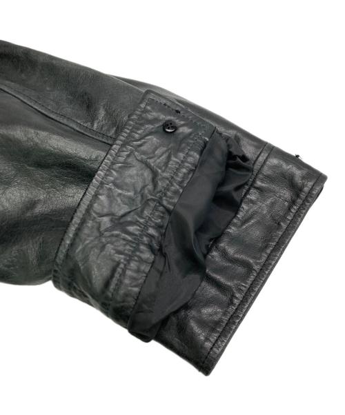 MAISON SPECIAL（メゾンスペシャル）MAISON SPECIAL (メゾンスペシャル) Buffalo Crack Leather Dress-Over Car Coat/バッファローレザードレスオーバーカーコート ブラック サイズ:SIZE 1の古着・服飾アイテム