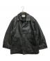 MAISON SPECIAL（メゾンスペシャル）の古着「Buffalo Crack Leather Dress-Over Car Coat/バッファローレザードレスオーバーカーコート」｜ブラック