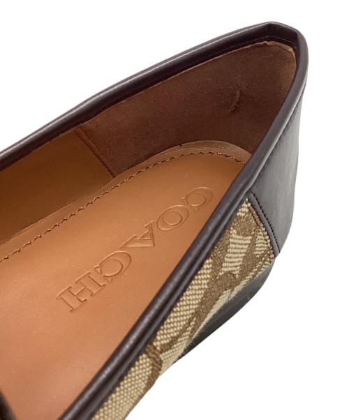 COACH（コーチ）COACH (コーチ) HALEY シグネチャー ローファー ブラウン サイズ:SIZE 6Cの古着・服飾アイテム