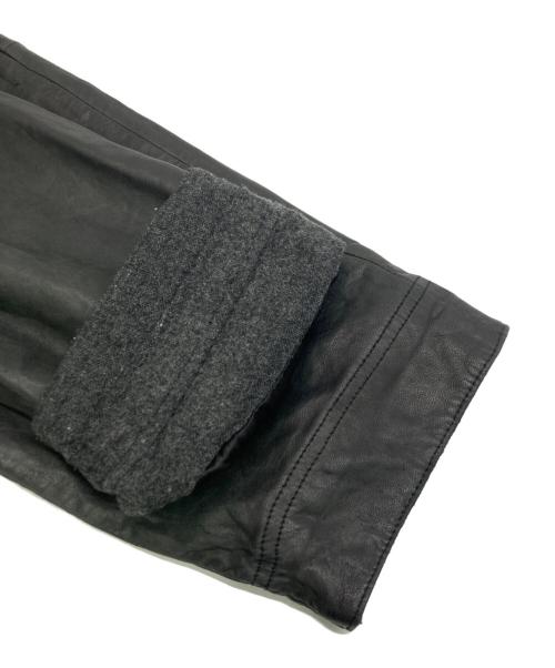 Eddie Bauer（エディーバウアー）Eddie Bauer (エディーバウアー) ラムレザーフーデッドジャケット ブラック サイズ:SIZE XXL TALLの古着・服飾アイテム