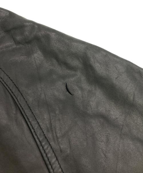 Eddie Bauer（エディーバウアー）Eddie Bauer (エディーバウアー) ラムレザーフーデッドジャケット ブラック サイズ:SIZE XXL TALLの古着・服飾アイテム