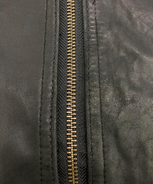 Eddie Bauer（エディーバウアー）Eddie Bauer (エディーバウアー) ラムレザーフーデッドジャケット ブラック サイズ:SIZE XXL TALLの古着・服飾アイテム