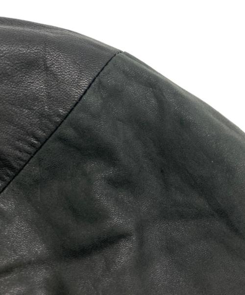 Eddie Bauer（エディーバウアー）Eddie Bauer (エディーバウアー) ラムレザーフーデッドジャケット ブラック サイズ:SIZE XXL TALLの古着・服飾アイテム