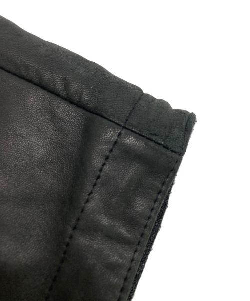 Eddie Bauer（エディーバウアー）Eddie Bauer (エディーバウアー) ラムレザーフーデッドジャケット ブラック サイズ:SIZE XXL TALLの古着・服飾アイテム