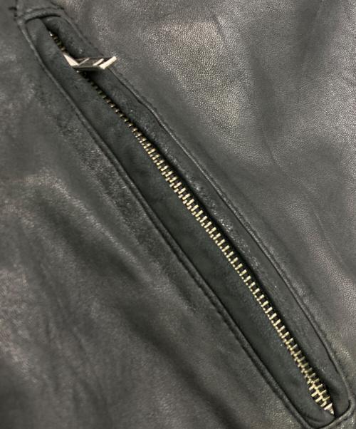 Eddie Bauer（エディーバウアー）Eddie Bauer (エディーバウアー) ラムレザーフーデッドジャケット ブラック サイズ:SIZE XXL TALLの古着・服飾アイテム