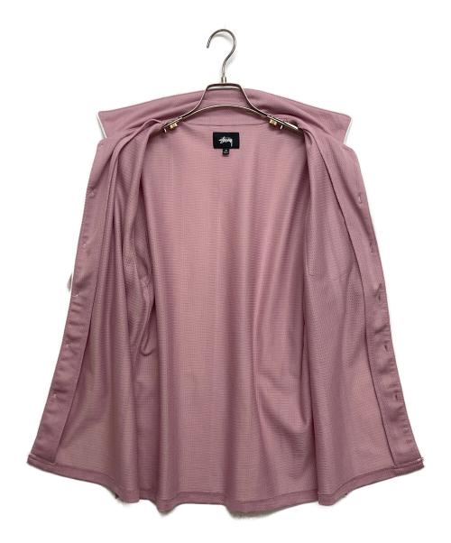 stussy（ステューシー）stussy (ステューシー) メッシュシャツ ピンク サイズ:SIZE Mの古着・服飾アイテム