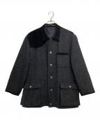 PAPASパパス）の古着「コーデュロイウールジャケット」｜グレー