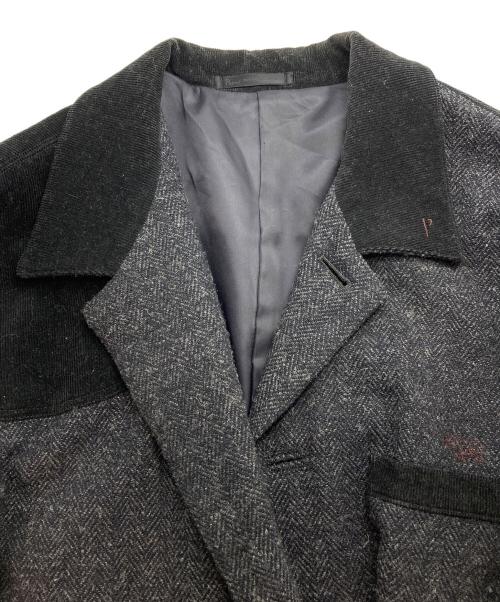 PAPAS（パパス）PAPAS (パパス) コーデュロイウールジャケット グレー サイズ:Mの古着・服飾アイテム
