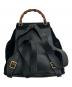 GUCCI (グッチ) スウェードレザーコンビバンブーリュック ブラック：25000円