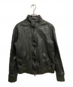 ISAMU KATAYAMA BACKLASHイサムカタヤマ・バックラッシュ）の古着「ジャパンホース ブルゾン レザージャケット」｜ブラック