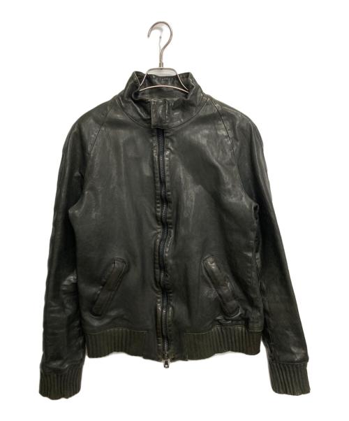 ISAMU KATAYAMA BACKLASH（イサムカタヤマ・バックラッシュ）ISAMU KATAYAMA BACKLASH (イサムカタヤマ・バックラッシュ) ジャパンホース ブルゾン レザージャケット ブラック サイズ:SIZE Lの古着・服飾アイテム