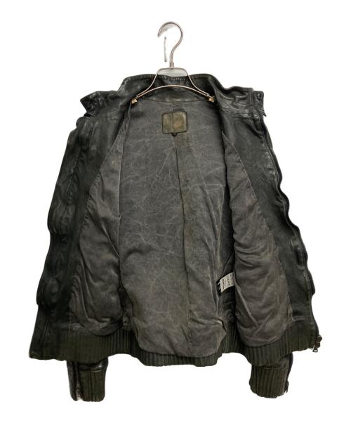 ISAMU KATAYAMA BACKLASH（イサムカタヤマ・バックラッシュ）ISAMU KATAYAMA BACKLASH (イサムカタヤマ・バックラッシュ) ジャパンホース ブルゾン レザージャケット ブラック サイズ:SIZE Lの古着・服飾アイテム