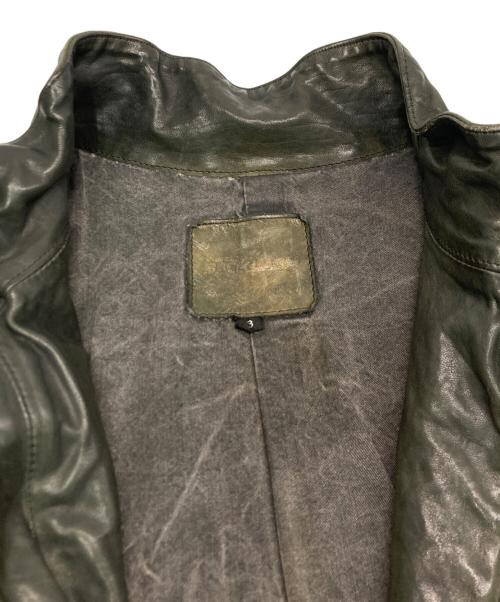 ISAMU KATAYAMA BACKLASH（イサムカタヤマ・バックラッシュ）ISAMU KATAYAMA BACKLASH (イサムカタヤマ・バックラッシュ) ジャパンホース ブルゾン レザージャケット ブラック サイズ:SIZE Lの古着・服飾アイテム