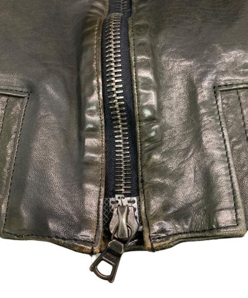 ISAMU KATAYAMA BACKLASH（イサムカタヤマ・バックラッシュ）ISAMU KATAYAMA BACKLASH (イサムカタヤマ・バックラッシュ) ジャパンホース ブルゾン レザージャケット ブラック サイズ:SIZE Lの古着・服飾アイテム