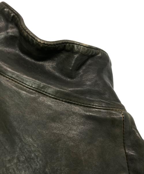 ISAMU KATAYAMA BACKLASH（イサムカタヤマ・バックラッシュ）ISAMU KATAYAMA BACKLASH (イサムカタヤマ・バックラッシュ) ジャパンホース ブルゾン レザージャケット ブラック サイズ:SIZE Lの古着・服飾アイテム