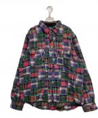 POLO RALPH LAURENポロ・ラルフローレン）の古着「パッチワークチェックシャツ」｜グリーン