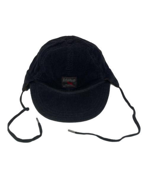 POLO RALPH LAUREN（ポロ・ラルフローレン）POLO RALPH LAUREN (ポロ・ラルフローレン) コーデュロイ イヤーフラップ キャップ ブラック サイズ:SIZE S/Mの古着・服飾アイテム