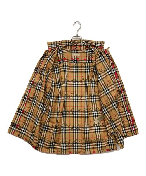 BURBERRY LONDON（バーバリーロンドン）BURBERRY LONDON (バーバリーロンドン) スクリブルチェック半袖シャツ ブラウン サイズ:SIZE Lの古着・服飾アイテム