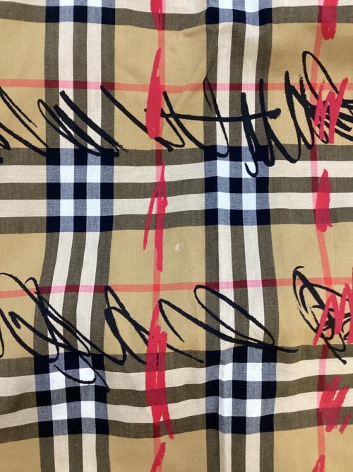 BURBERRY LONDON（バーバリーロンドン）BURBERRY LONDON (バーバリーロンドン) スクリブルチェック半袖シャツ ブラウン サイズ:SIZE Lの古着・服飾アイテム