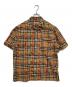 BURBERRY LONDON (バーバリーロンドン) スクリブルチェック半袖シャツ ブラウン サイズ:SIZE L：15000円